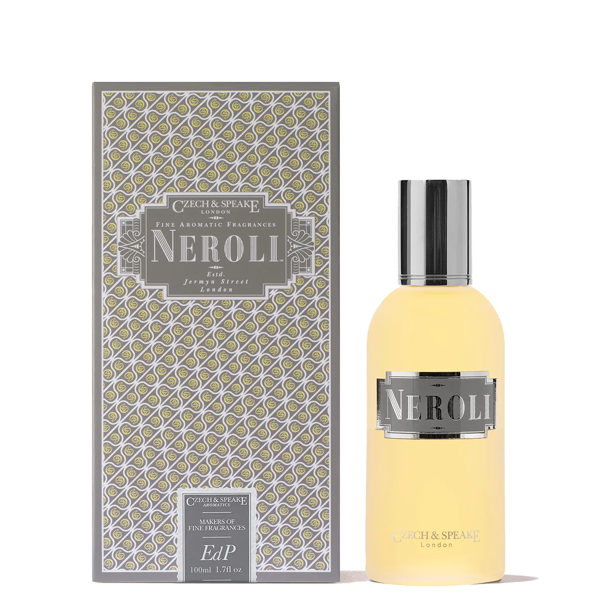 Czech & Speake Neroli perfume bottle and packaging on a white background