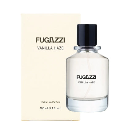 Fugazzi Vanilla Haze perfume bottle and packaging on a white background